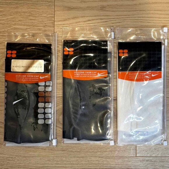 NEW 6pc Nike Silicone Swim Caps In Original Packaging - Picture 1 of 9